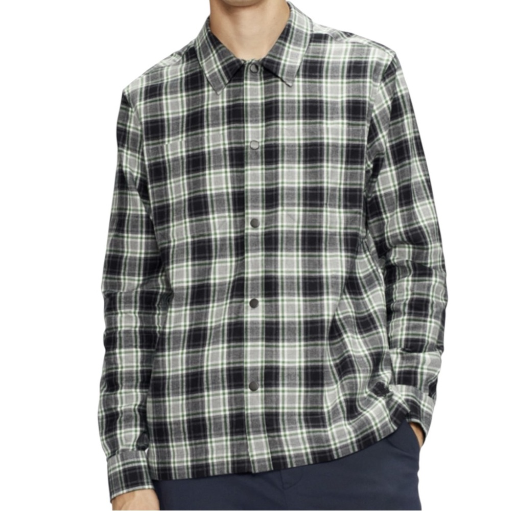 Ted Baker Chiltim Plaid Flannel Cotton Shirt Jacket 2